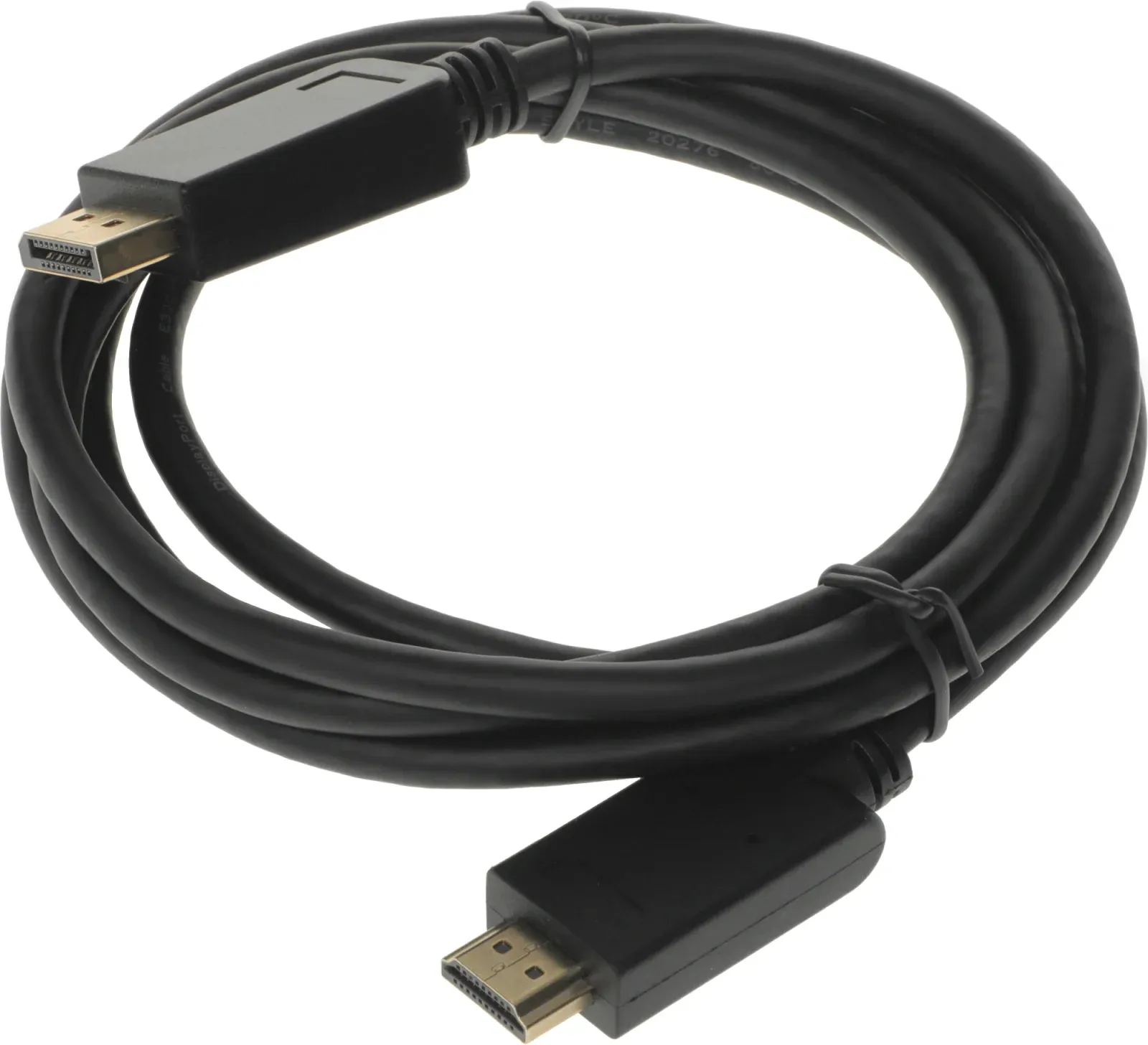 Кабель аудио-видео Buro v. 1.2 DisplayPort m/HDMI m 2м. позолоч.конт. черный BHP DPP_HDMI-2 - фото 2