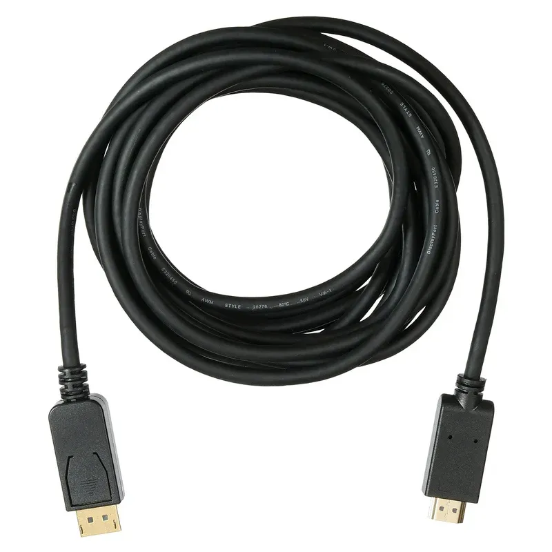 Кабель аудио-видео Buro v. 1.2 DisplayPort m/HDMI m 5м. позолоч.конт. черный BHP DPP_HDMI-5