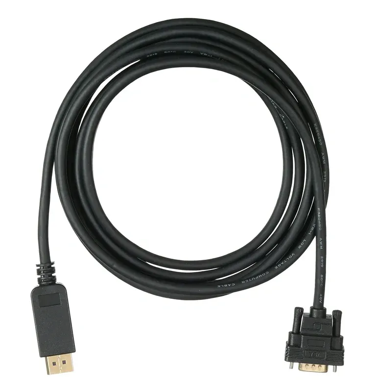 Кабель аудио-видео Buro 1.1v DisplayPort m/VGA m 3м. позолоч.конт. черный BHP DPP_VGA-3 - фото 2
