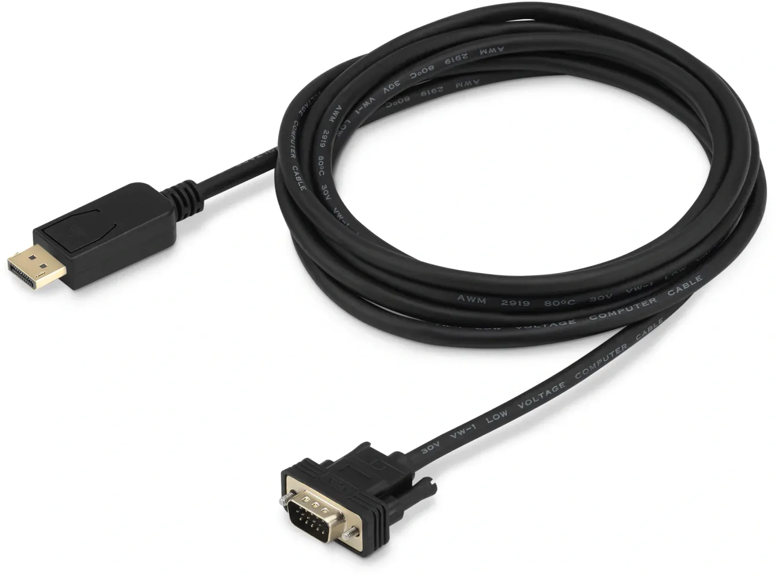 Кабель аудио-видео Buro 1.1v DisplayPort m/VGA m 3м. позолоч.конт. черный BHP DPP_VGA-3 - фото 5
