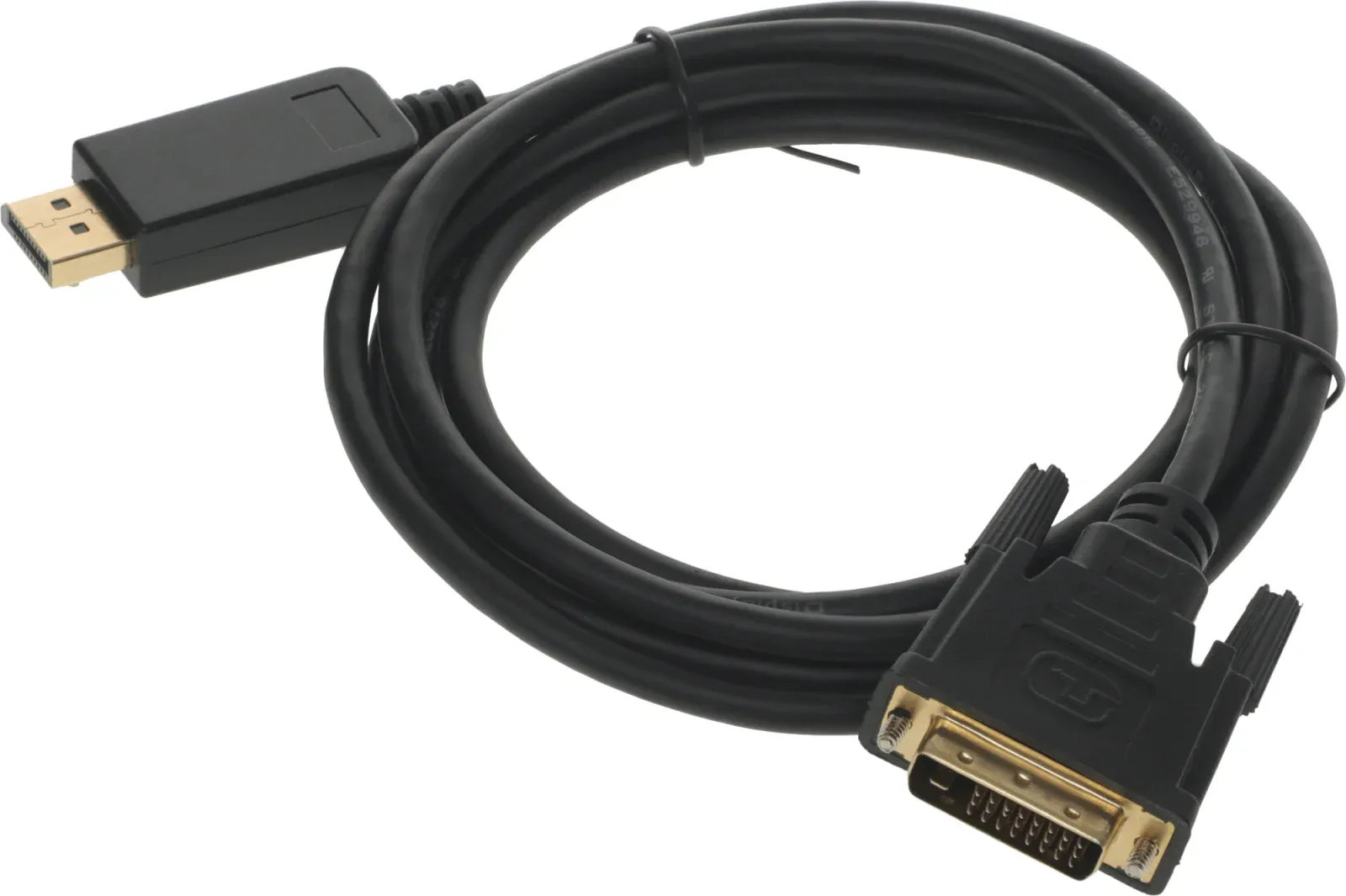 Кабель аудио-видео Buro 1.1v DisplayPort m/DVI-D Dual Link m 2м. позолоч.конт. черный BHP DPP_DVI-2 - фото 3