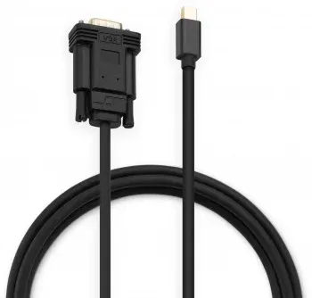 Кабель аудио-видео Buro 1.1v miniDisplayport m/VGA m 2м. позолоч.конт. черный BHP MDPP-VGA-2 - фото 6