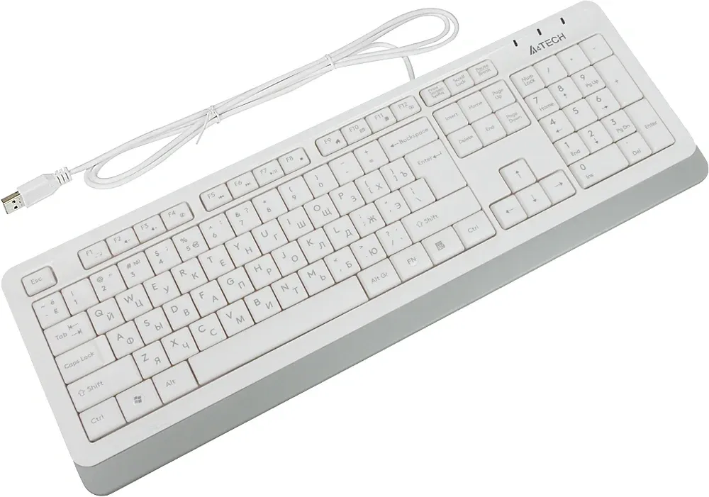 Клавиатуры A4TECH FK10 белый/серый - фото 1
