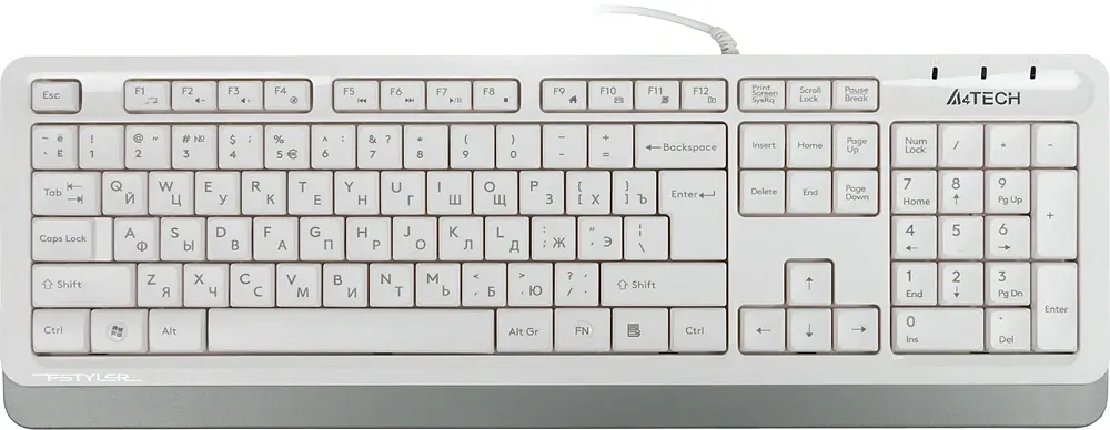 Клавиатуры A4TECH FK10 белый/серый - фото 2