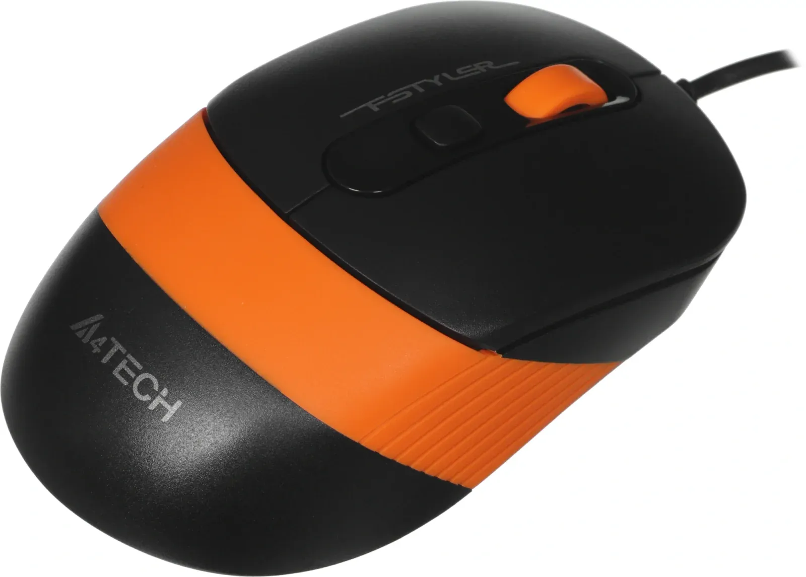 Мышь A4Tech Fstyler FM10 черный/оранжевый оптическая 1600dpi USB 4but FM10 ORANGE - фото 7