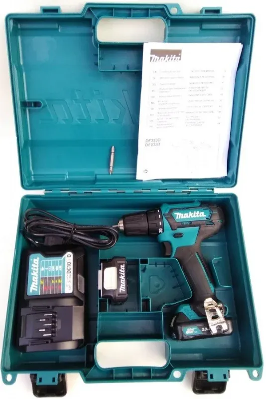 Дрель-шуруповерт Makita DF333DWAE аккум. патрон:быстрозажимной кейс в комплекте - фото 3