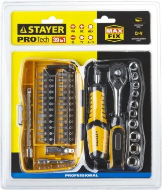 Набор инструментов Stayer 25135-H39 39 предметов жесткий кейс - фото 7