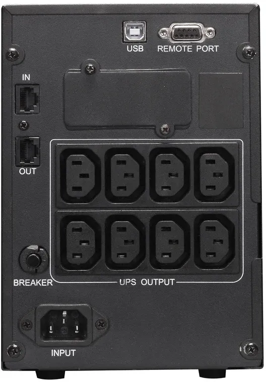 Источник бесперебойного питания Powercom Smart King Pro+ SPT-1000-II LCD 800Вт 1000ВА черный - фото 3