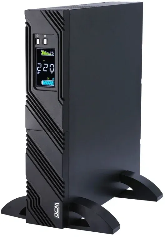 Источник бесперебойного питания Powercom Smart King Pro+ SPR-1500 LCD 1200Вт 1500ВА черный - фото 2