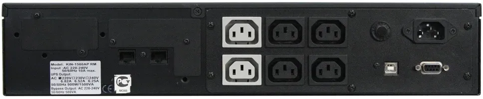 Источник бесперебойного питания Powercom King Pro RM KIN-1500AP LCD 1200Вт 1500ВА черный - фото 2