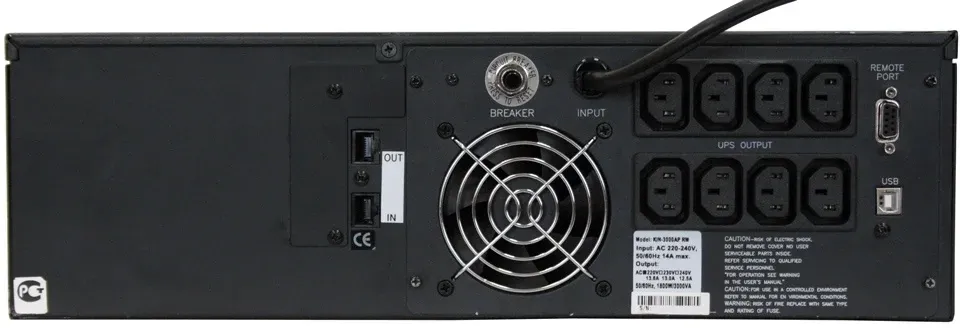 Источник бесперебойного питания Powercom King Pro RM KIN-2200AP LCD 1760Вт 2200ВА черный - фото 2