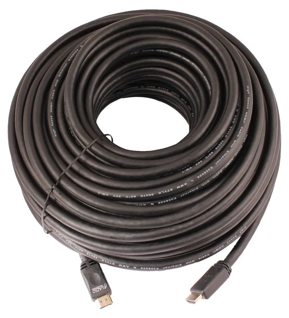 Кабель аудио-видео WH-111 HDMI m/HDMI m 35м. позолоч.конт. черный 10879 - фото 2