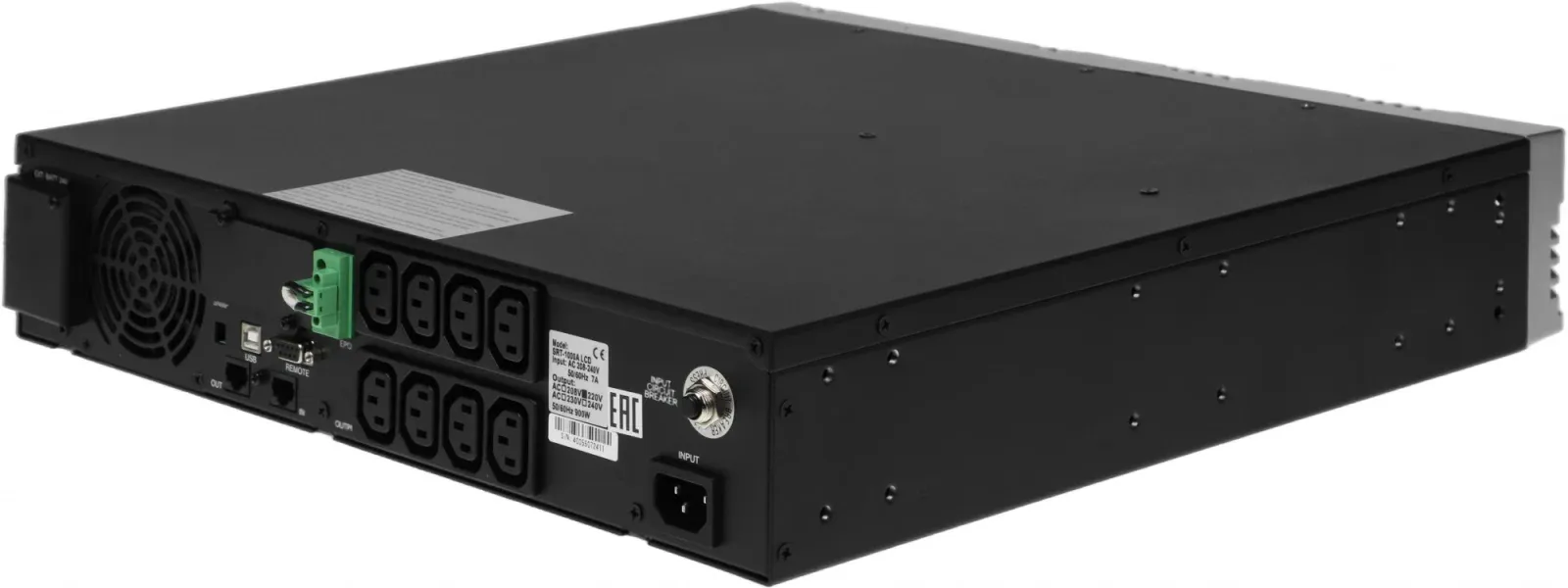 Источник бесперебойного питания Powercom Smart King RT SRT-1000A LCD 900Вт 1000ВА черный - фото 5