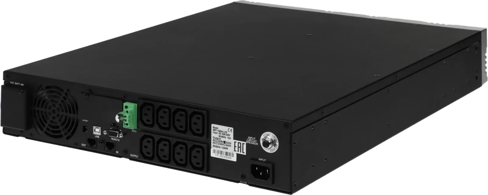 Источник бесперебойного питания Powercom Smart King RT SRT-1500A LCD 1350Вт 1500ВА черный - фото 8