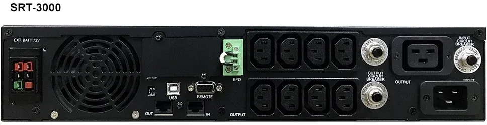 Источник бесперебойного питания Powercom Smart King RT SRT-3000A LCD 2700Вт 3000ВА черный - фото 3