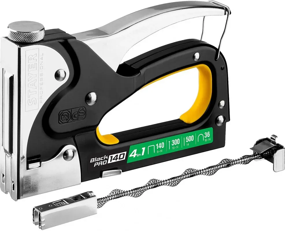 Степлер ручной Stayer BlackPro 140 скобы тип 1406-14мм/3610-14мм/30010-14мм/50014мм
