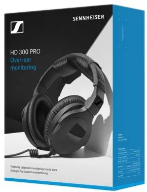 Гарнитура накладные Sennheiser HD 300 PRO 1.5м черный проводные оголовье 508288 - фото 7