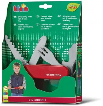 Брелок Victorinox Pocket Knife Toy 9.6092.1 красный/серый пластик д.113мм ш.29мм доп.ф.:нож карт.кор. - фото 3