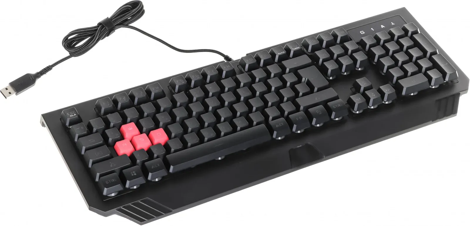 Клавиатура A4Tech B120N черный USB Multimedia for gamer LED подставка для запястий кабель 1.8м - фото 4