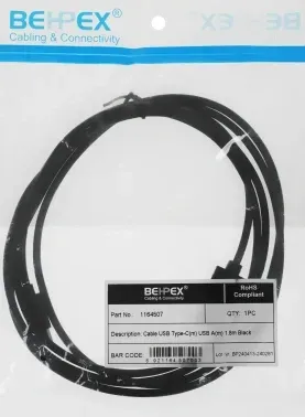 Кабель USB m-USB Type-C m 1.8м черный - фото 5