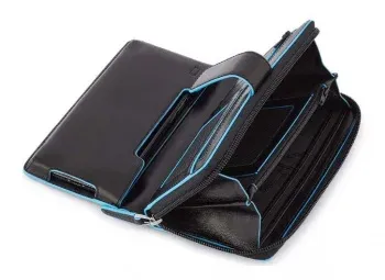 Кошелек женский Piquadro Blue Square PD1354B2R/N черный натур.кожа - фото 6