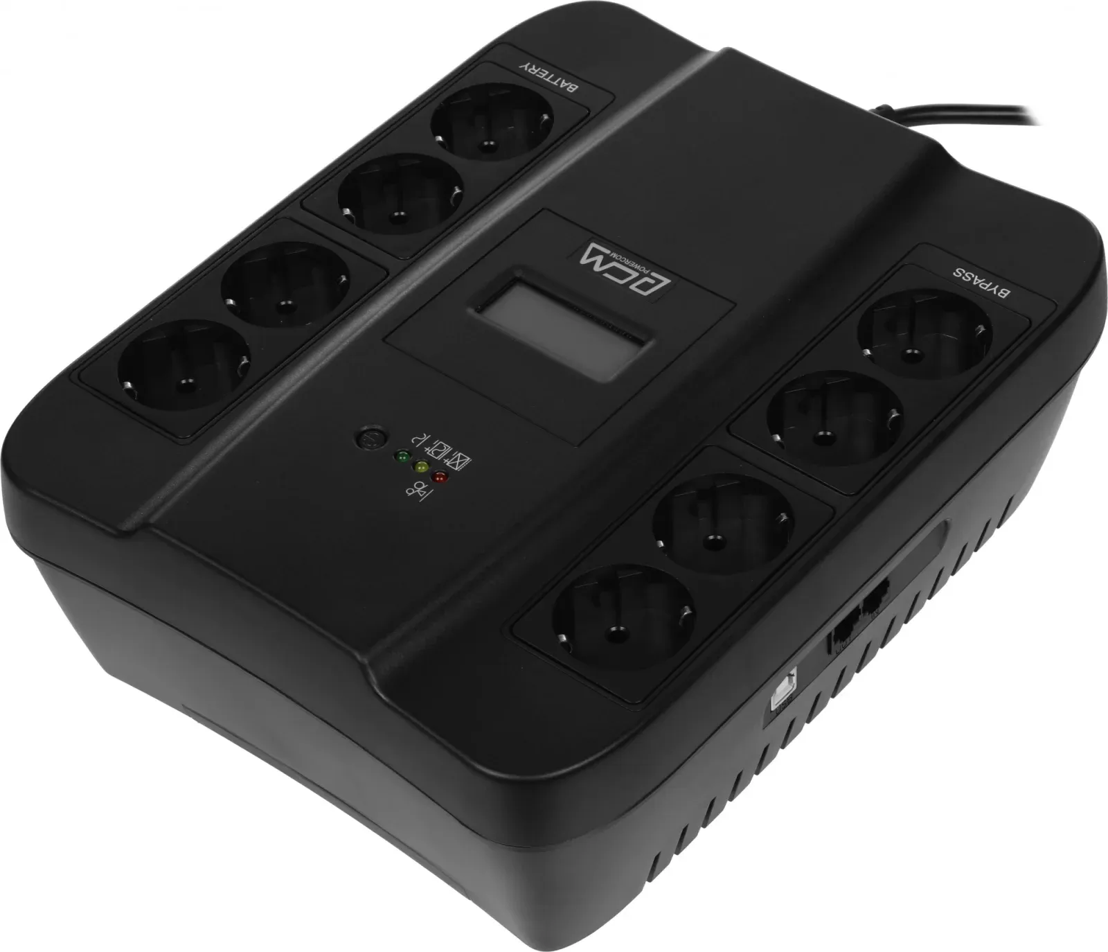 Источник бесперебойного питания Powercom Spider SPD-900U LCD 540Вт 900ВА черный - фото 2