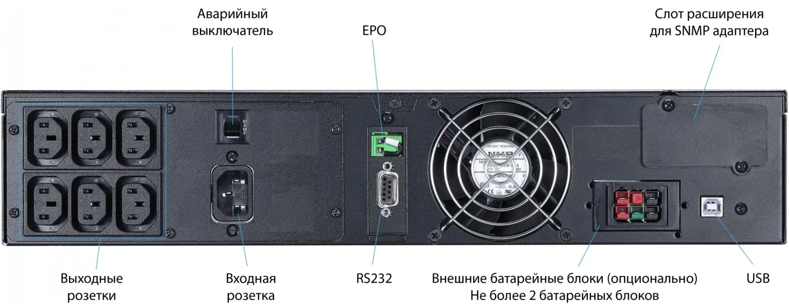 Источник бесперебойного питания Powercom Macan MRT-1500SE 1500Вт 1500ВА черный - фото 3