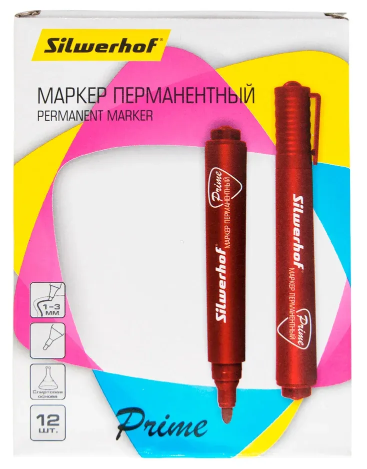 Маркеры SILWERHOF Prime красный - фото 2