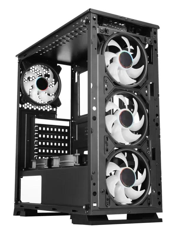 Корпус Formula F-3402 черный без БП ATX 5x120mm 2x140mm 2xUSB2.0 1xUSB3.0 audio bott PSU - фото 5