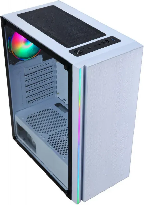 Корпус Formula CL-3302W RGB белый без БП ATX 7x120mm 2xUSB2.0 1xUSB3.0 audio bott PSU - фото 6