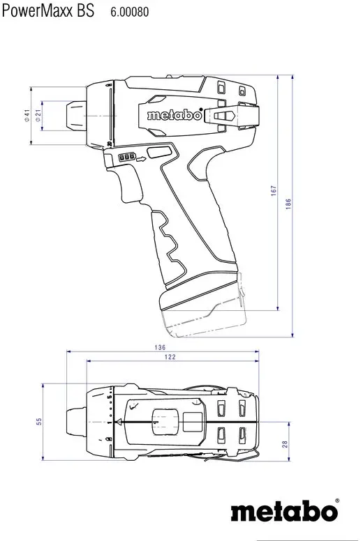 Дрель-шуруповерт Metabo PowerMaxx BS аккум. патрон:быстрозажимной кейс в комплекте 600080500 - фото 6