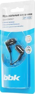 Наушники и гарнитуры BBK EP-1003S черный - фото 4