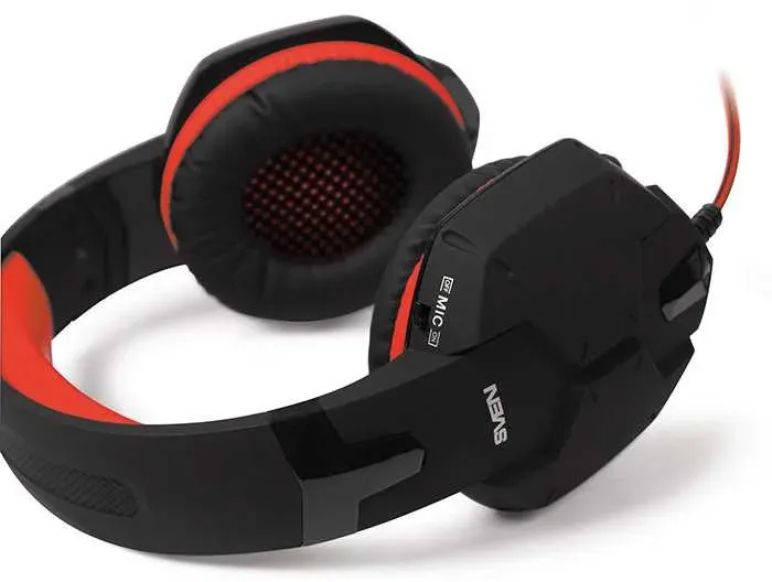 Наушники с микрофоном Sven AP-G988MV черный/красный 2.2м накладные оголовье SV-014797 - фото 2