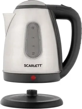 Чайник электрический Scarlett SC-EK21S88 1.8л. 2200Вт черный/серебристый корпус: металл - фото 2