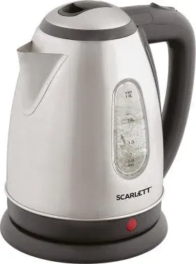 Чайник электрический Scarlett SC-EK21S88 1.8л. 2200Вт черный/серебристый корпус: металл - фото 3