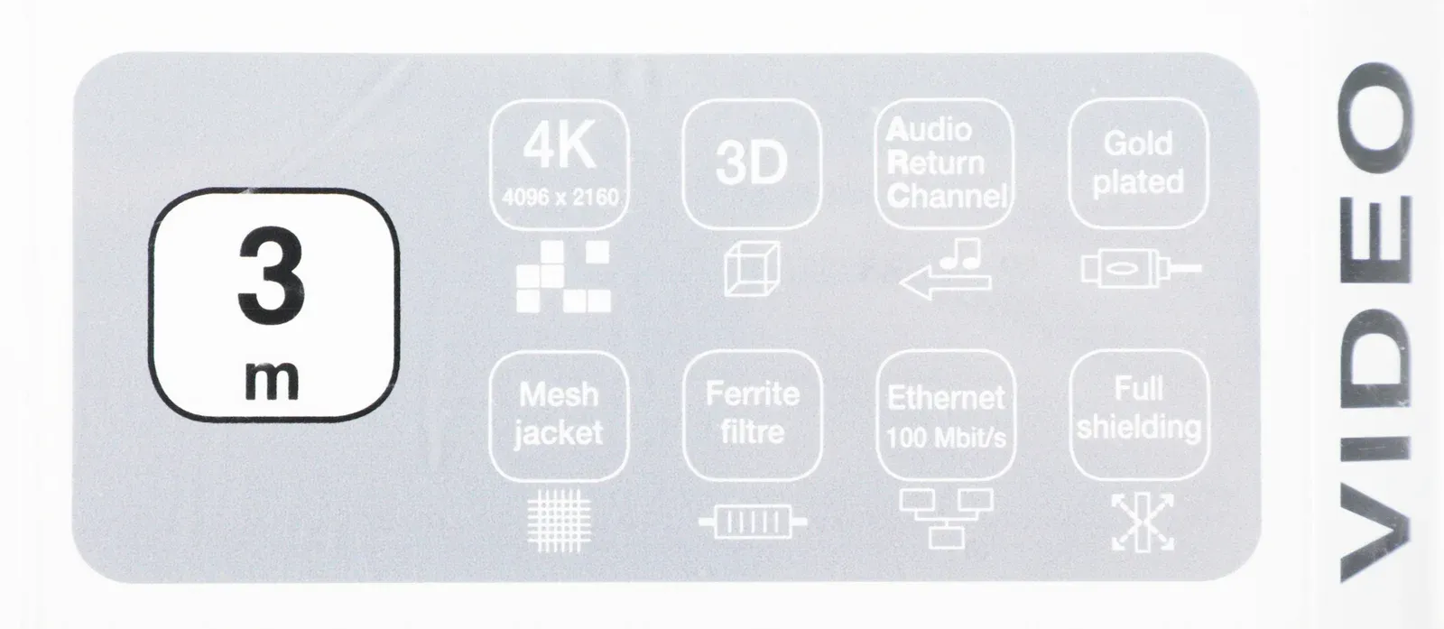 Кабель аудио-видео Thomson High Speed HDMI m/HDMI m 3м. феррит.кольца позолоч.конт. черный 00132107 - фото 2