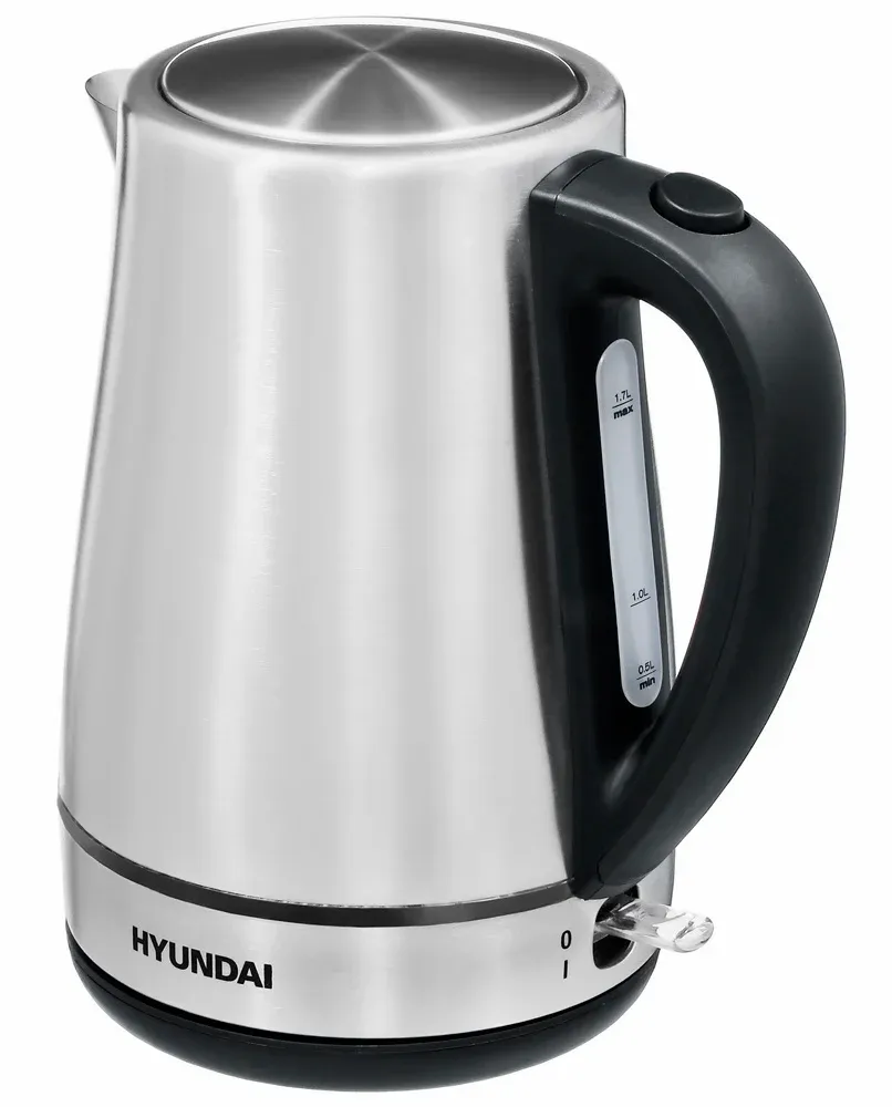 Чайник электрический Hyundai HYK-S3020 1.7л. 2200Вт серебристый матовый/черный корпус: металл/пластик - фото 6