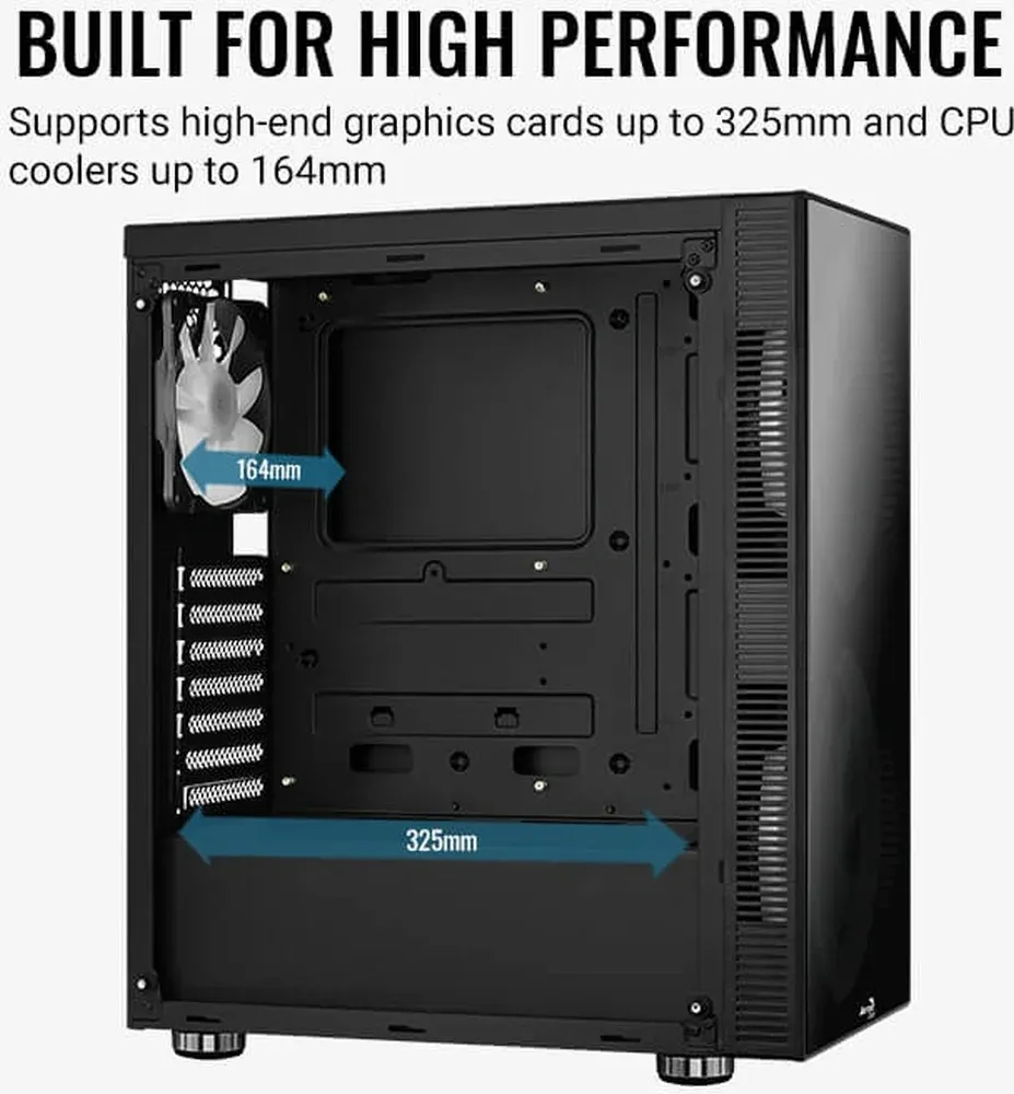 Корпус Aerocool Python-G-BK-v1 черный без БП ATX 5x120mm 2x140mm 2xUSB2.0 1xUSB3.0 audio bott PSU - фото 8