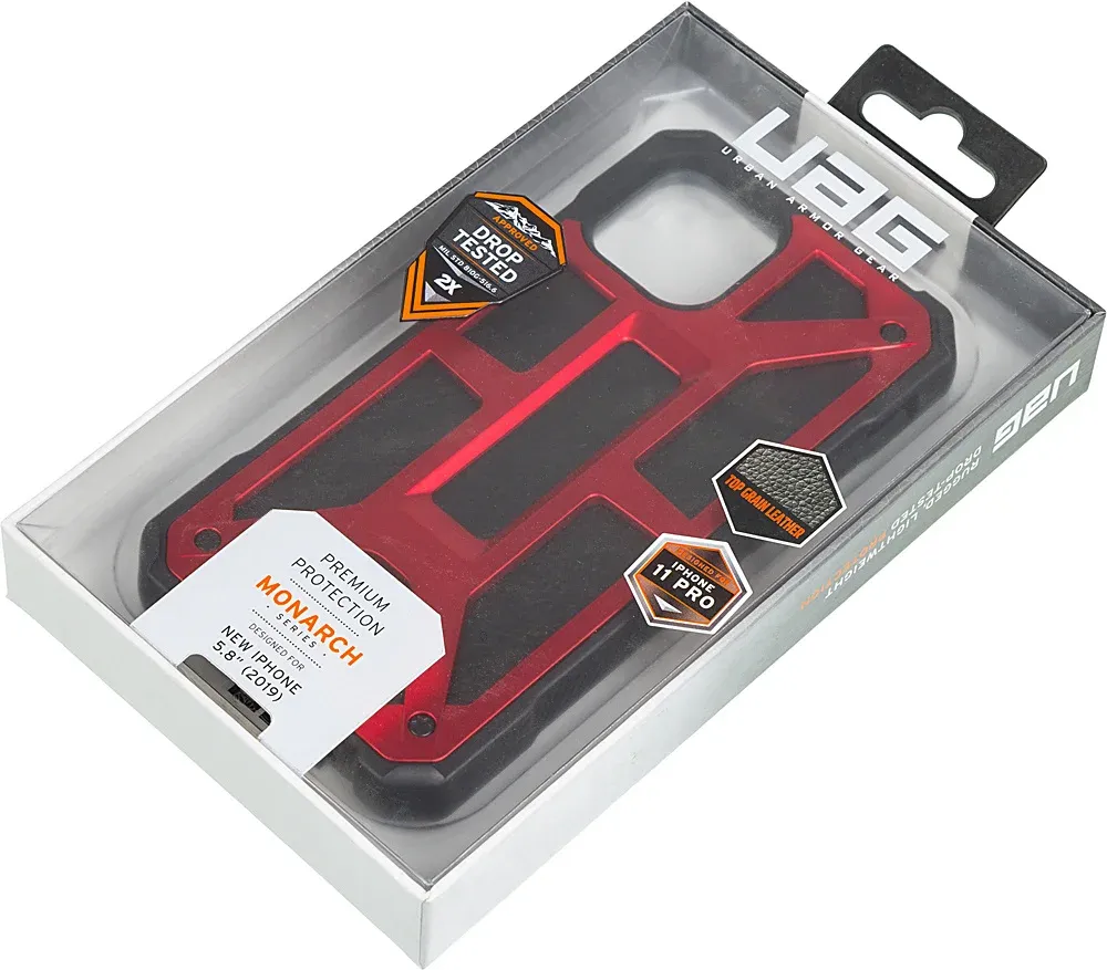 Чехол клип-кейс UAG для Apple iPhone 11 Pro Monarch красный/черный 111701119494 - фото 1
