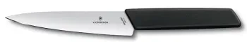 Нож кухонный Victorinox Swiss Modern 6.9013.15B стальной разделочный лезв.150мм прямая заточка черный блистер - фото 6