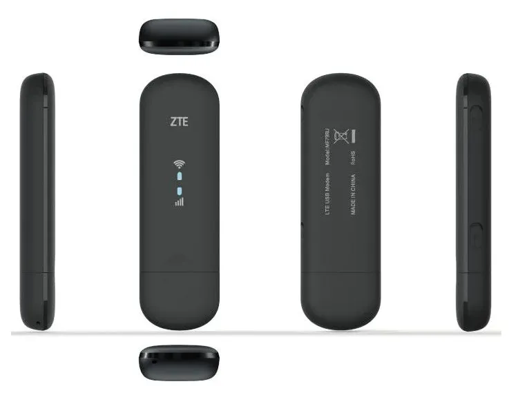 Модем 2G/3G/4G ZTE MF79N USB Wi-Fi Firewall +Router внешний черный - фото 1