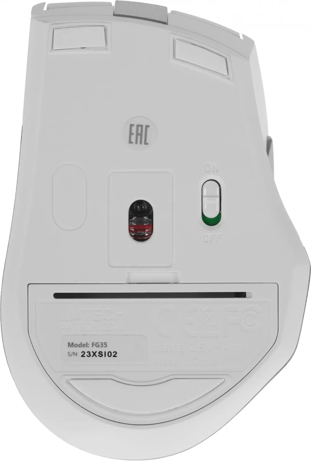 Мышь A4Tech Fstyler FG35 серебристый/белый оптическая 2000dpi беспров. USB 6but FG35 SILVER - фото 6