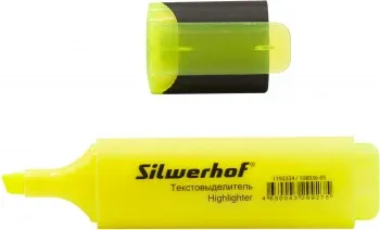 Текстовыделитель Silwerhof Blaze 108036-05 скошенный пиш. наконечник 1-5мм желтый картон - фото 4