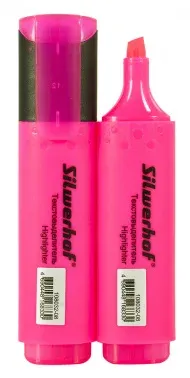 Текстовыделитель Silwerhof Blaze 108036-08 скошенный пиш. наконечник 1-5мм розовый картон - фото 7