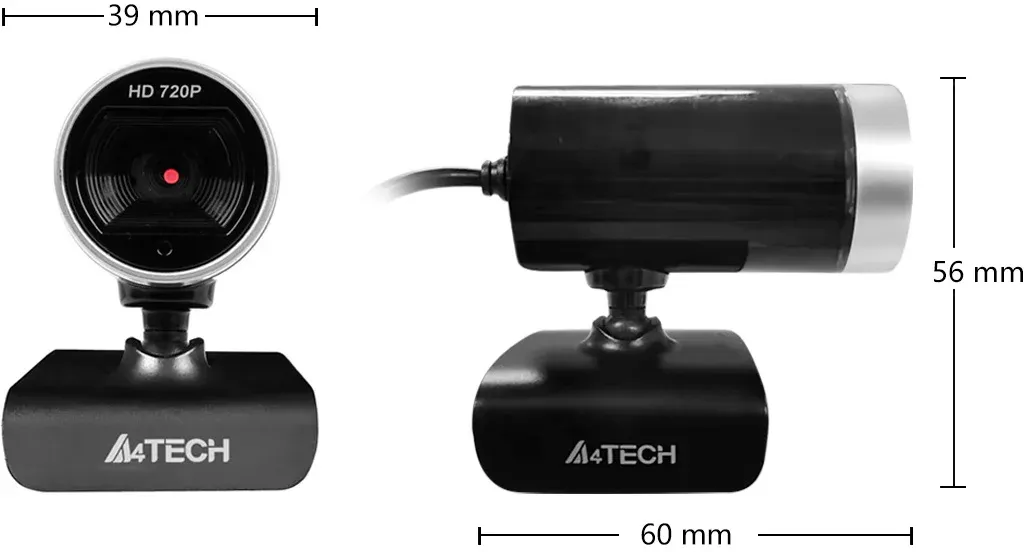 Камера Web A4Tech PK-910P черный 1Mpix 1280x720 USB2.0 с микрофоном - фото 2