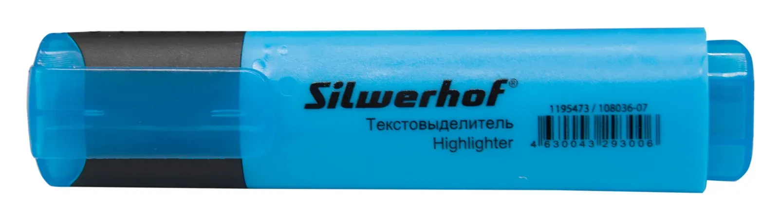 Текстовыделитель Silwerhof Blaze 108036-07 скошенный пиш. наконечник 1-5мм голубой картон - фото 3