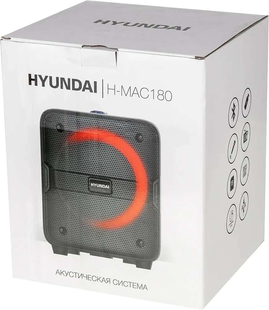 Минисистема Hyundai H-MAC180 черный 30Вт FM USB BT SD/MMC - фото 6