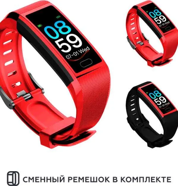 Фитнес-трекер Smarterra FitMaster 5 IPS корп.:красный рем.:красный SMFT-05RBL - фото 7