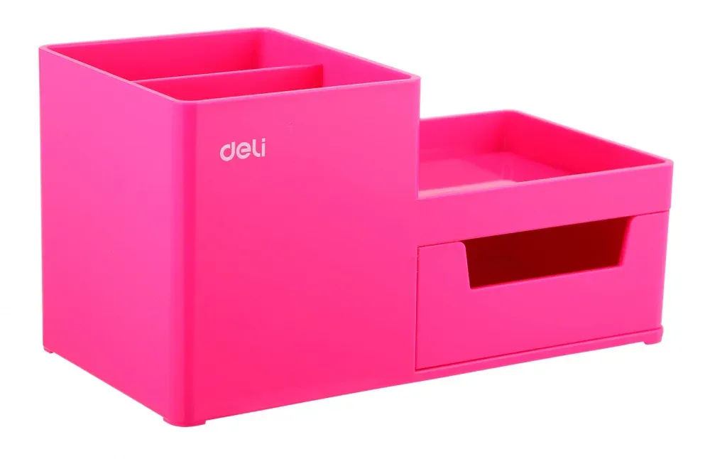 Органайзер настольный Deli EZ25140 Rio 4отд. 175x90x92мм розовый пластик - фото 3