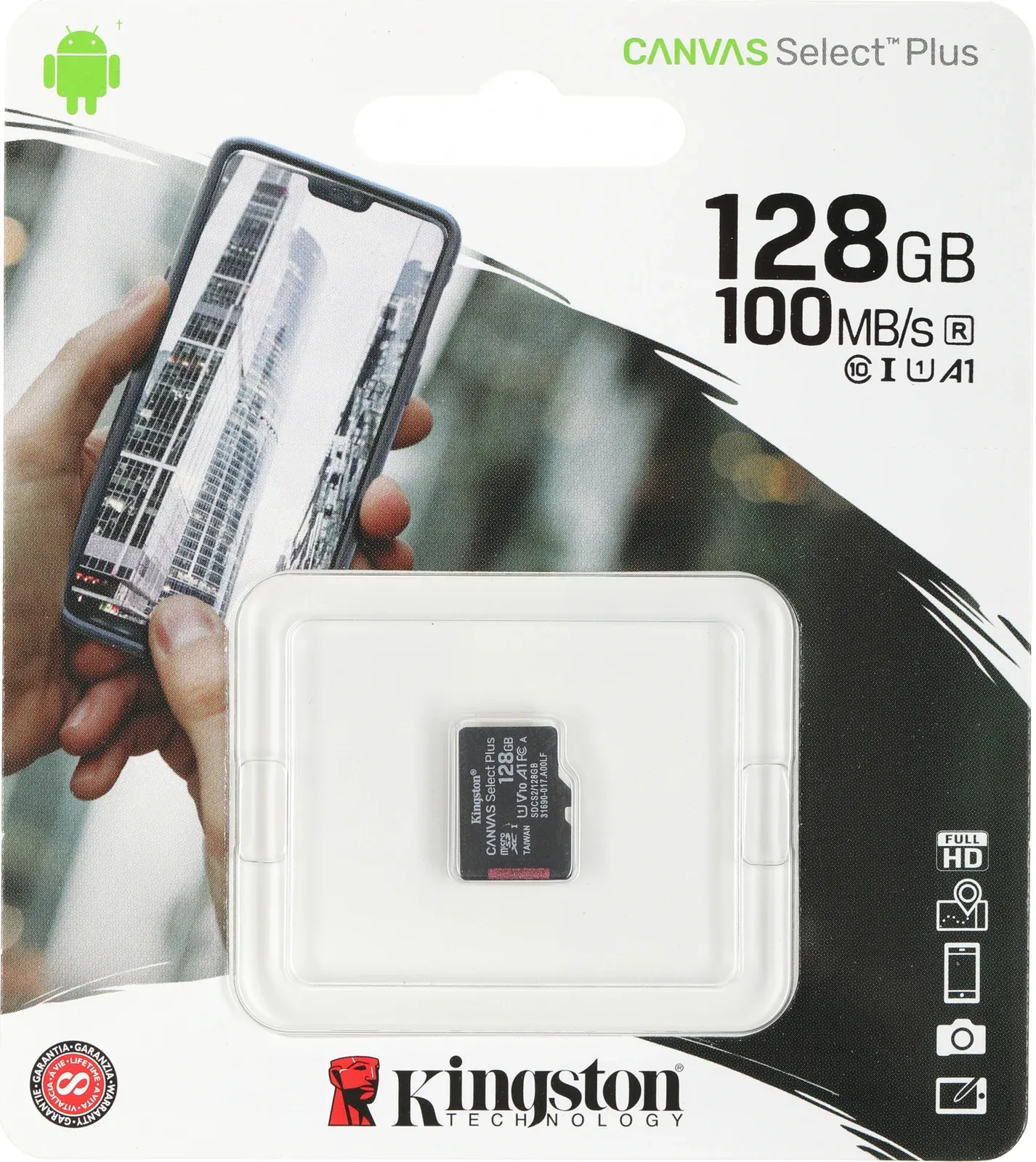 Флеш карта microSDXC 128GB Kingston SDCS2/128GBSP Canvas Select Plus w/o adapter - фото 3